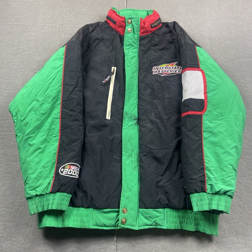 Vintage Nascar Jacket Mens Medium Chase Authentics Bobby Labonte #18 Puffer 2000